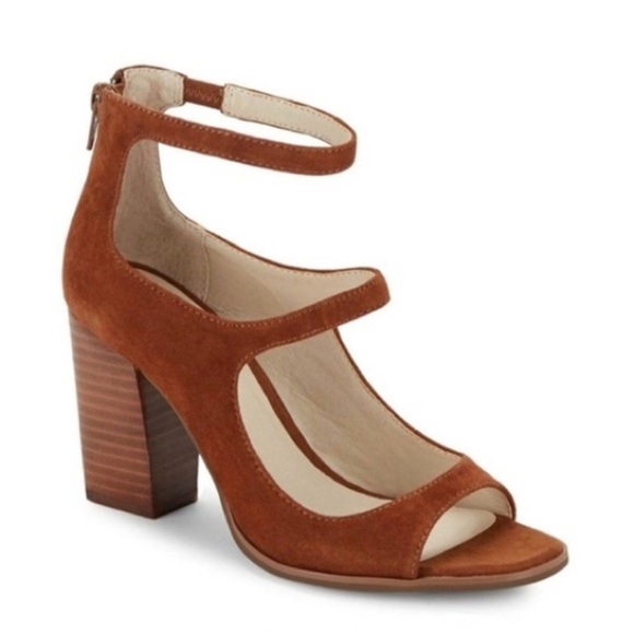 *NEW* Anthropology Seychelles Radical Cognac Suede Pumps - Size 7.5. - Picture 9 of 9
